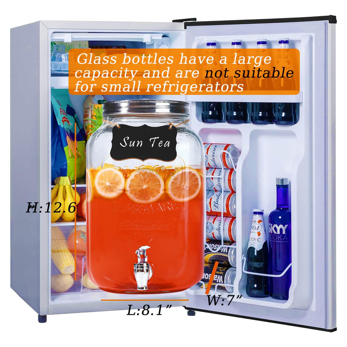2 Gallon Drink Dispenser with Spigot and Fruit Infuser N9259
