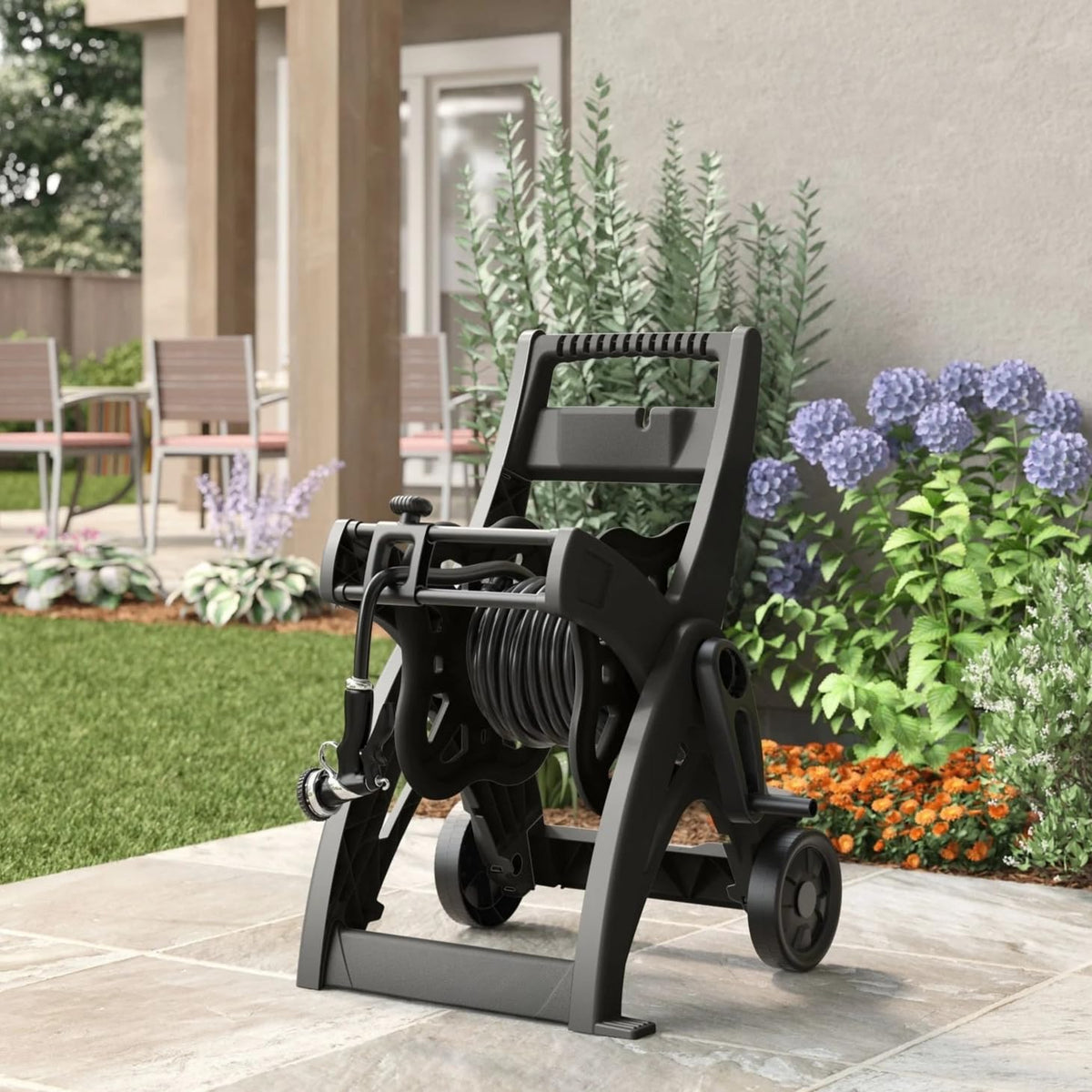 175-inch Wheeled Garden Hose Reel Cart B88999