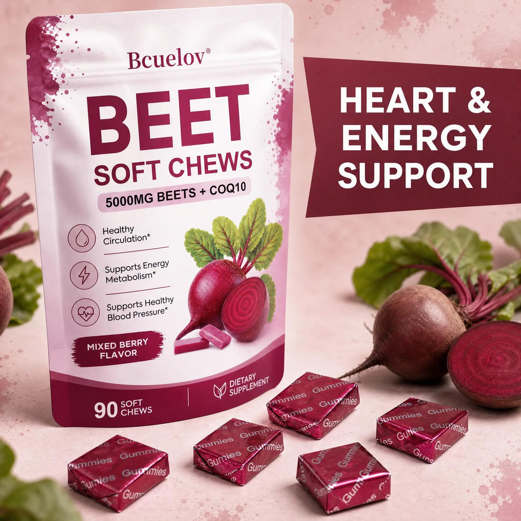 Beet Root Chews with CoQ10, Mixed Berry, 90 Ct S7794