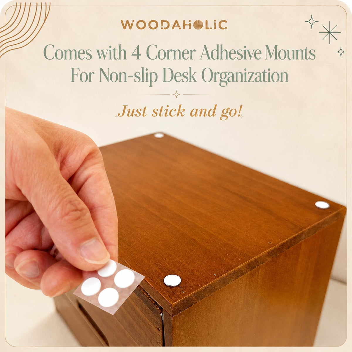 Modular Stackable 4 Drawer Wood Storage Box C716