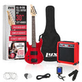 Left Hand 30 Inch 3/4 Size Electric Guitar Kit Red C8683
