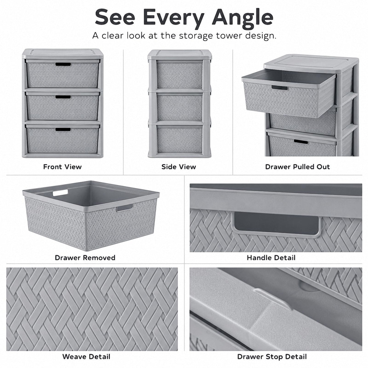 3 Drawer Plastic Storage Organizer O61777