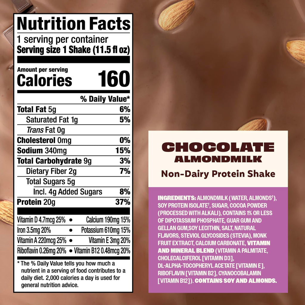 Chocolate Almondmilk Protein Shake 12 Pack C450