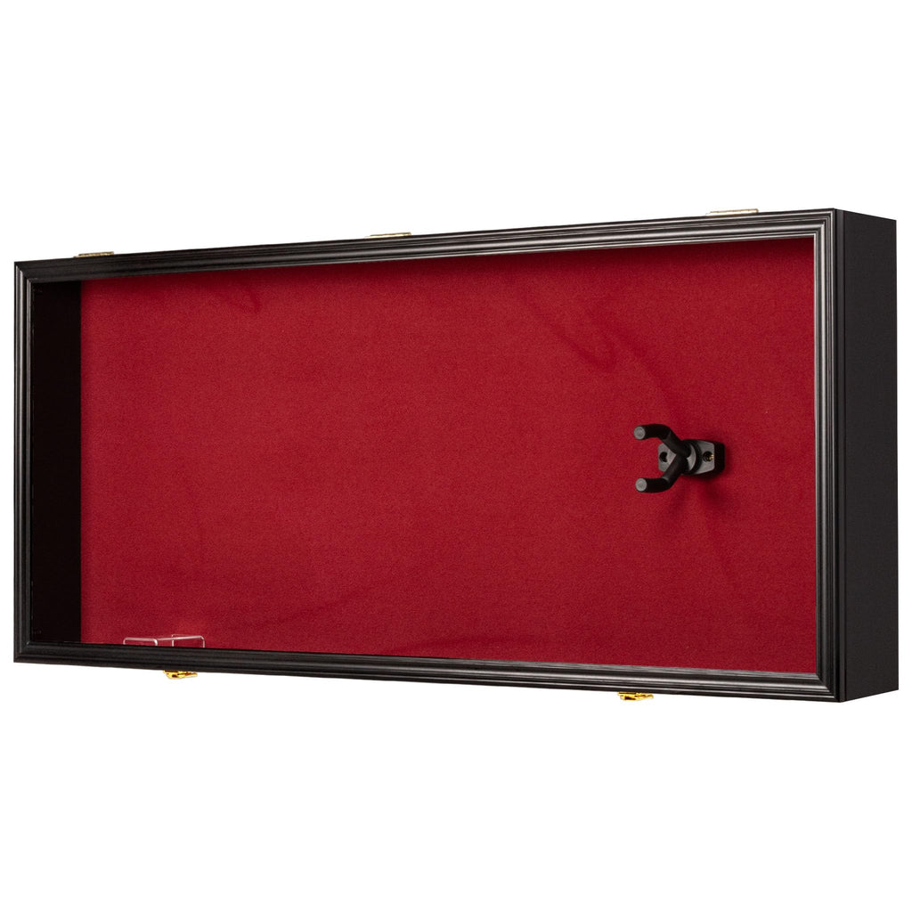 41" Lockable Guitar Display Case with Red Felt Interior Q9412