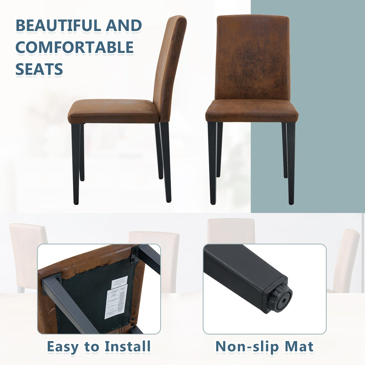 9 Piece Extendable Dining Table Set with 8 Upholstered Chairs M6005