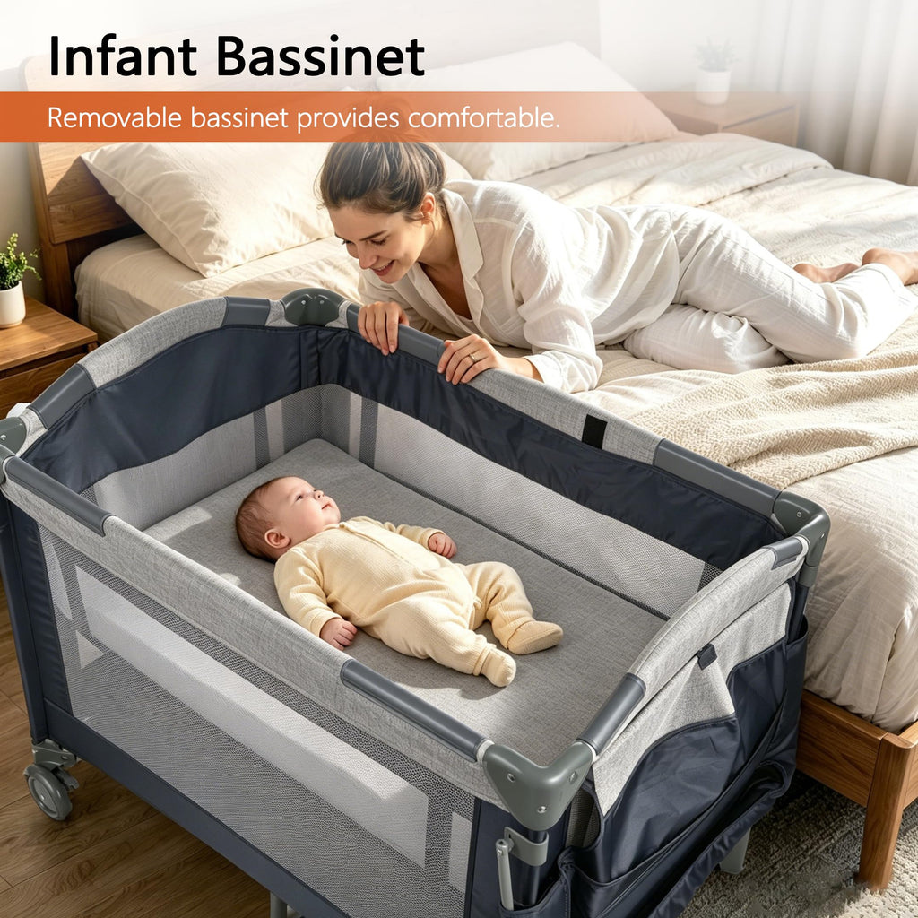 3-in-1 Pack and Play Playard with Bassinet & Changing Table F208