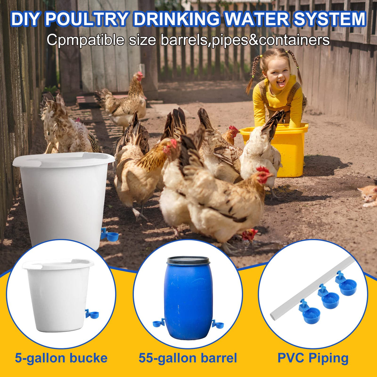 50 Pcs Chicken Waterer Cup G435