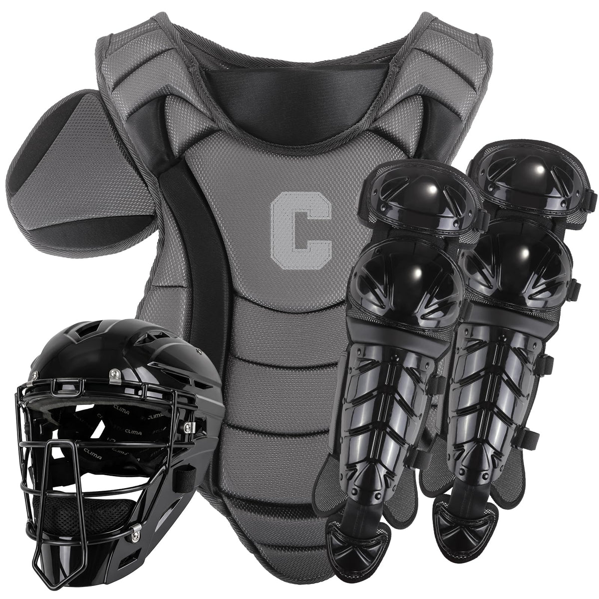 Youth Catcher's Gear Set with Helmet, Chest Protector & Leg Guards Y22056
