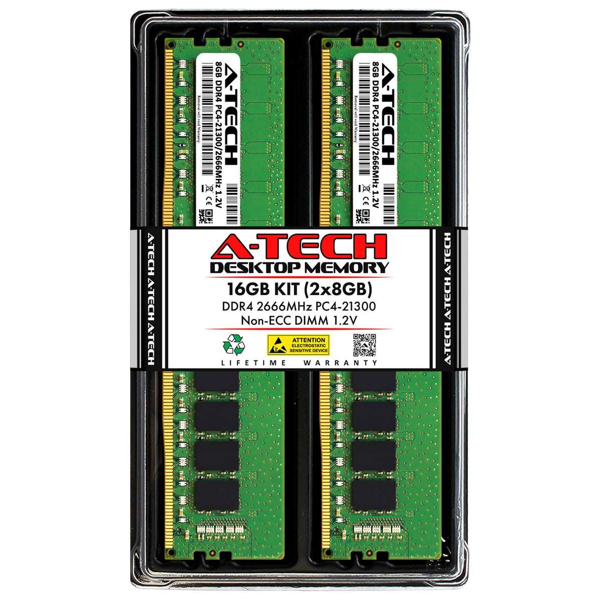 16GB DDR4 2666 MHz Non-ECC Desktop RAM Memory Modules I307072