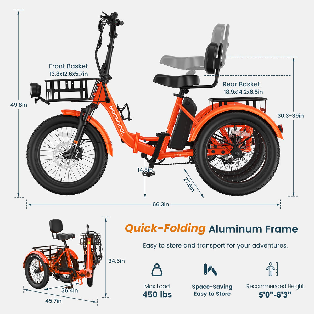 Fat Tire Folding Electric Tricycle U218154