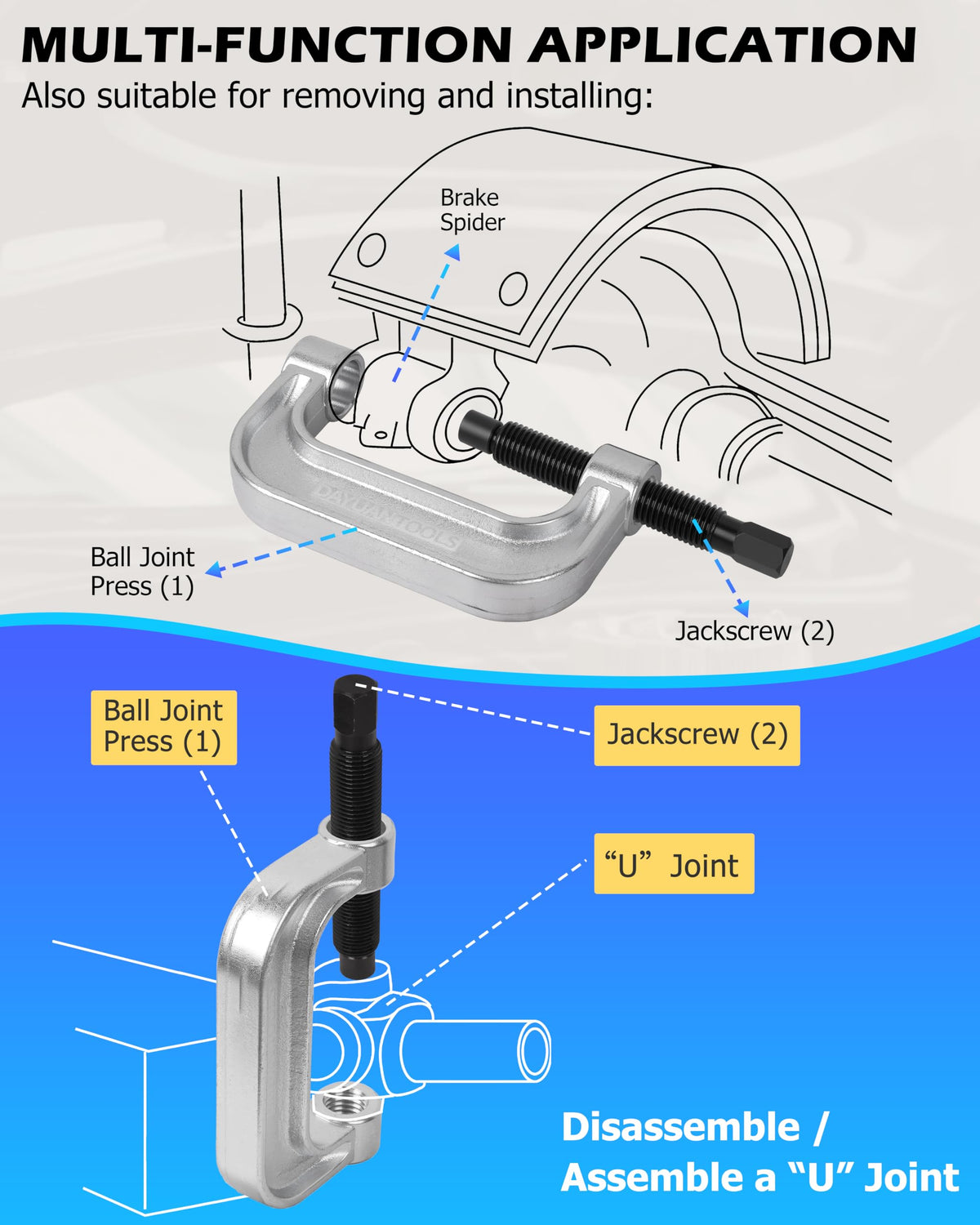 Blue Ball Joint Press & U Joint Removal Tool Kit H6607