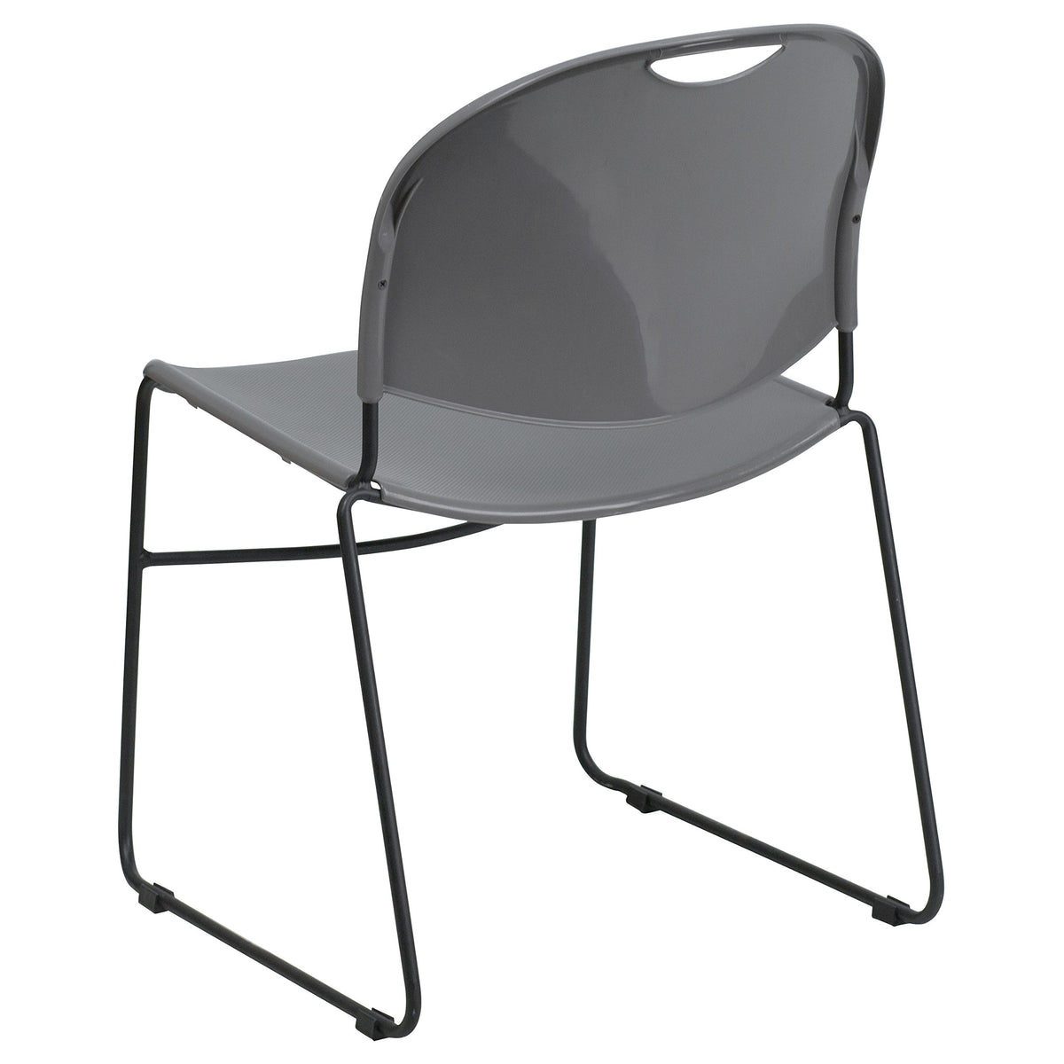 Gray 4 Pack Stack Chair with Black Frame W5731
