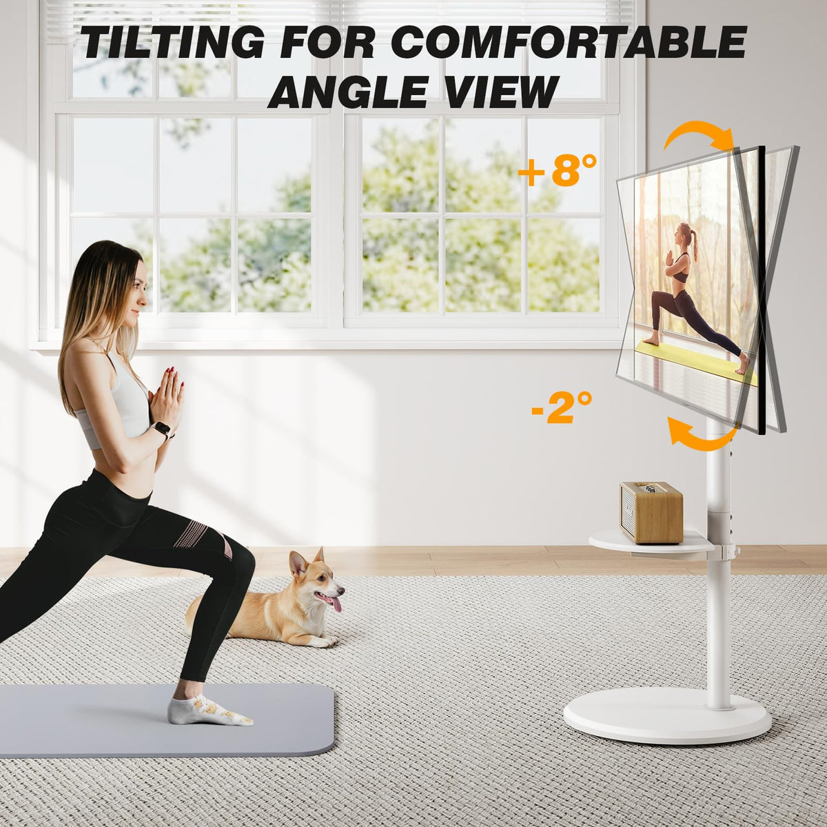 Rolling Mobile TV Stand for 32-65 Inch Flat Screen TVs B799673