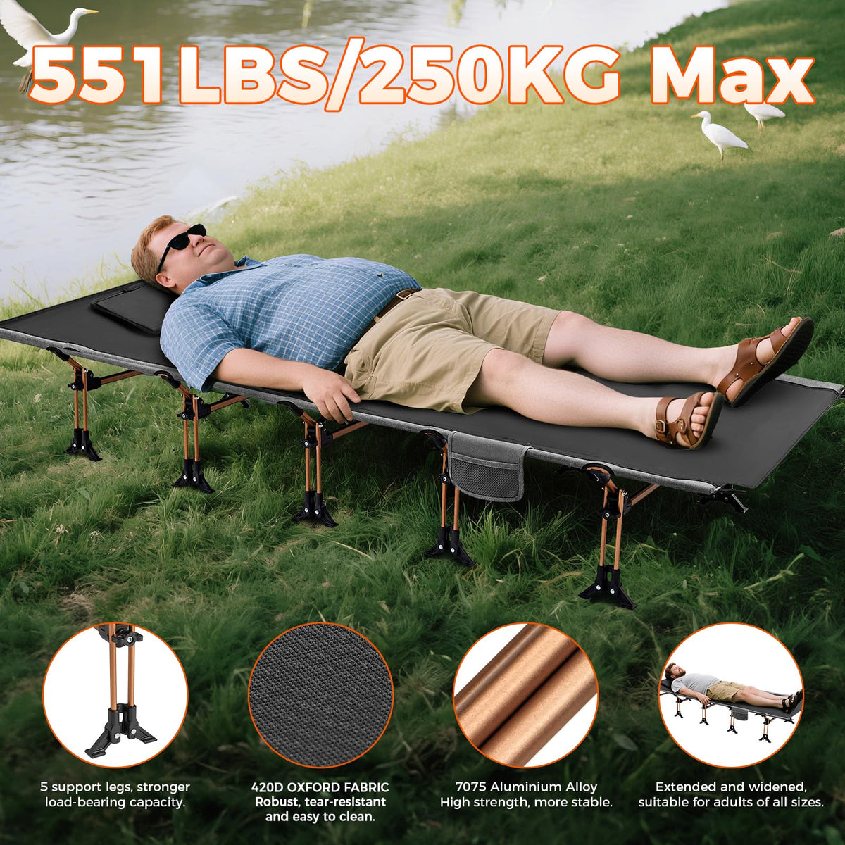 Lightweight Camping Cot D96672