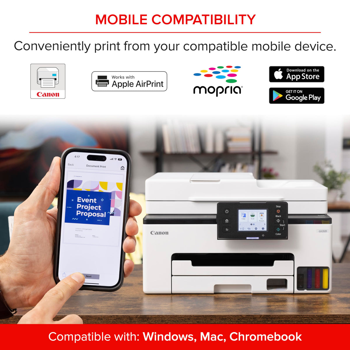 Wireless Color All-in-One Printer with Duplex Printing Z364