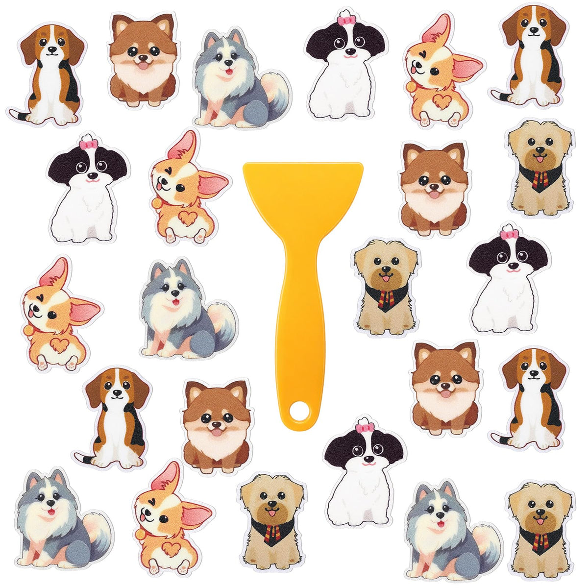 24 Pcs Dog Bathtub Non Slip Stickers Q13239