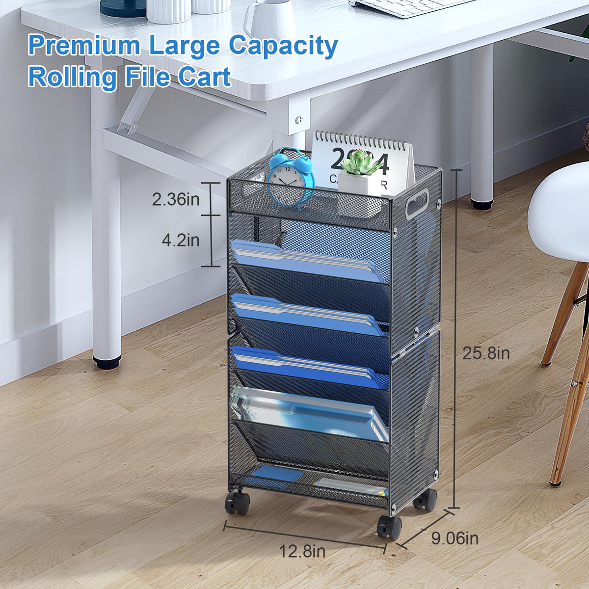 10-Tier Rolling File Cart U619255
