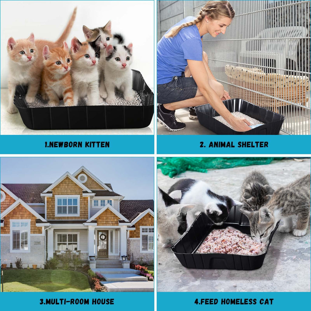 Black Disposable Litter Box for Cats G236