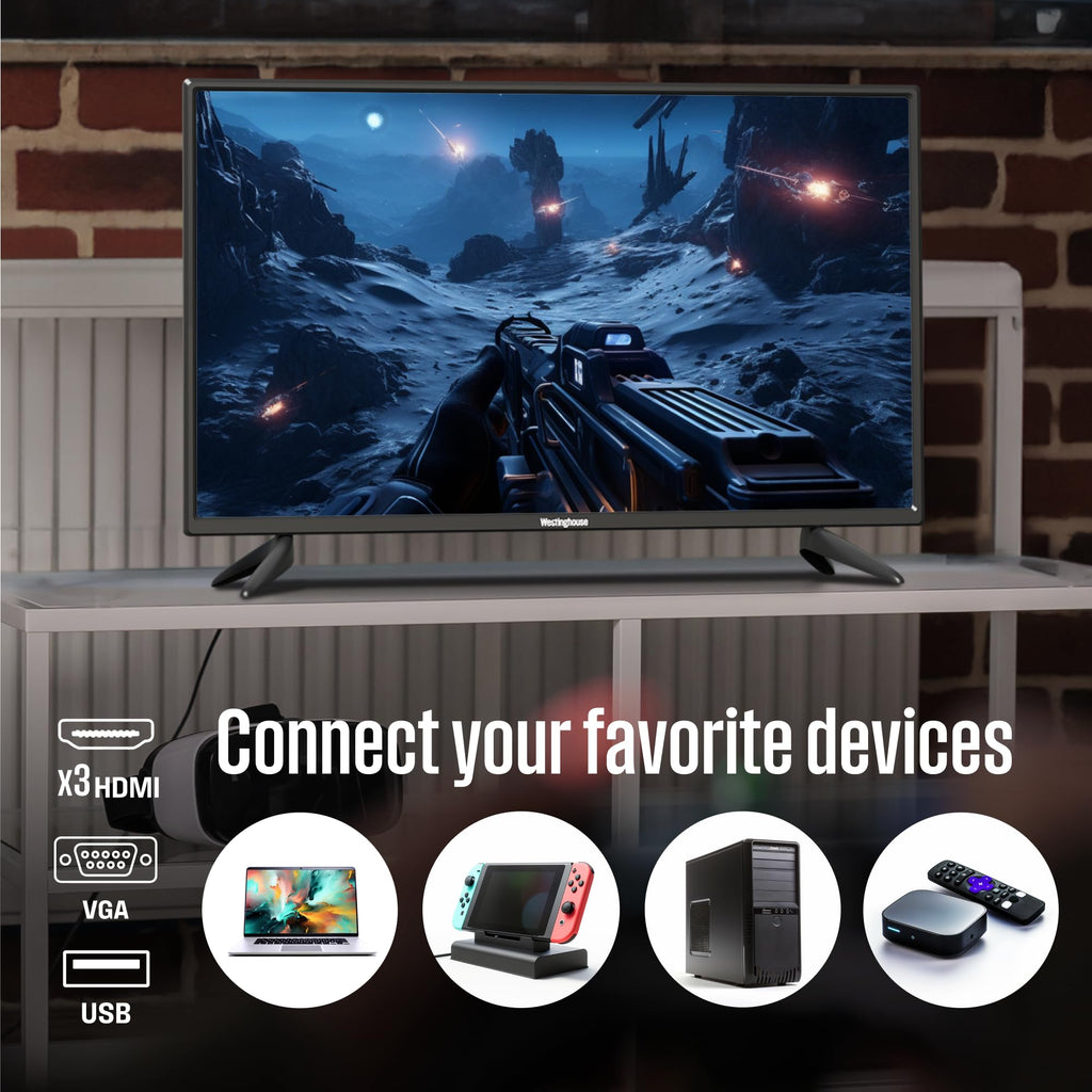32 Inch HD LED Flat Screen TV with Built in DVD Player D52305