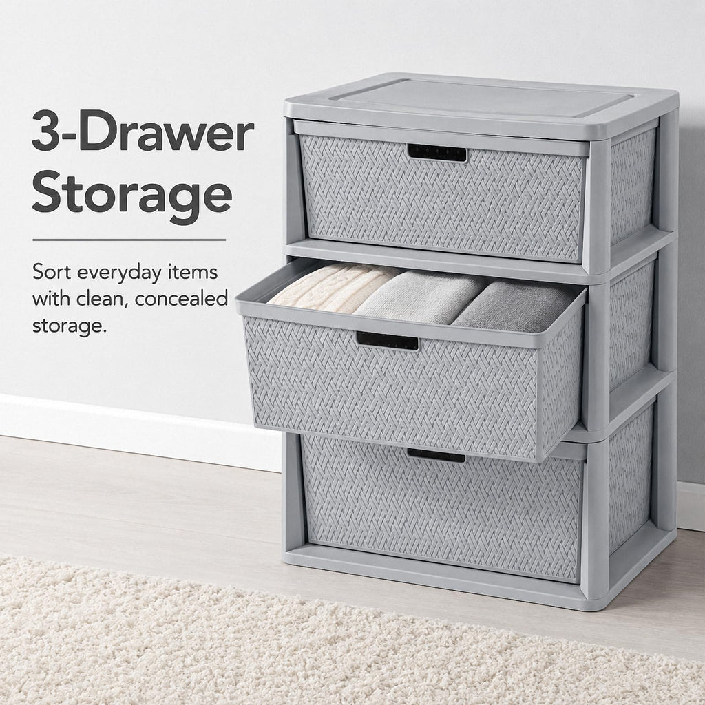3 Drawer Plastic Storage Organizer O61777