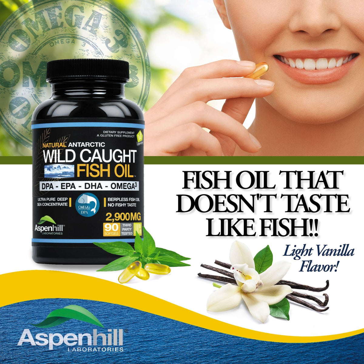2900 mg Omega-3 Fish Oil 90 SoftGels G748