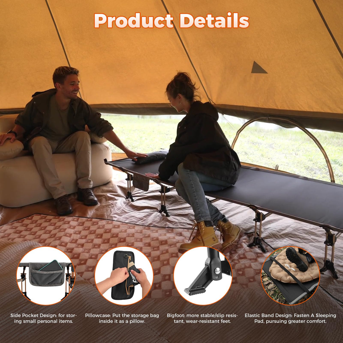 Lightweight Camping Cot D96672