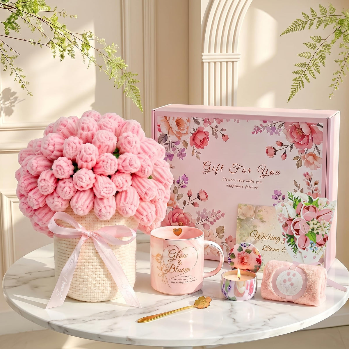 Pink Self Care Gift Basket N118
