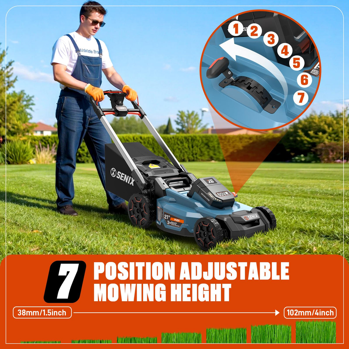 60V Electric Cordless Push Mower T791433