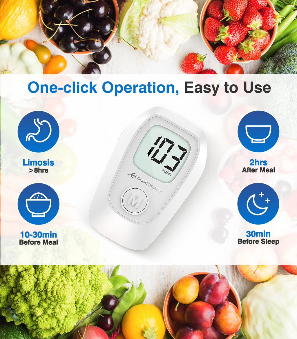 Glucose Monitor Kit, 100 Blood Glucose Strips, No Coding V10821