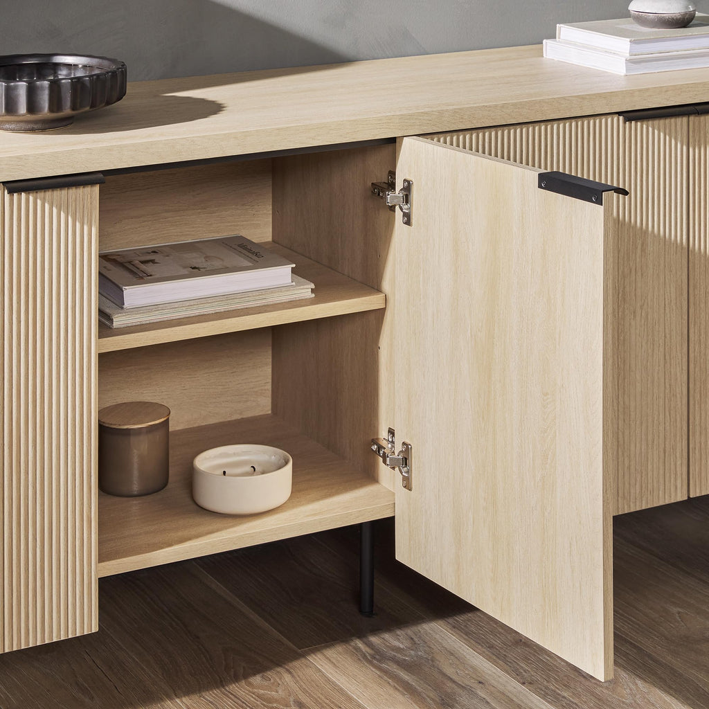 69 Inch Coastal Oak Sideboard Buffet E3888