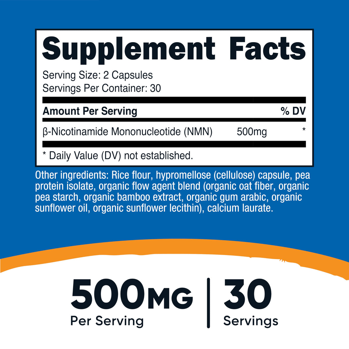 NMN 500mg 60 Capsules H5657