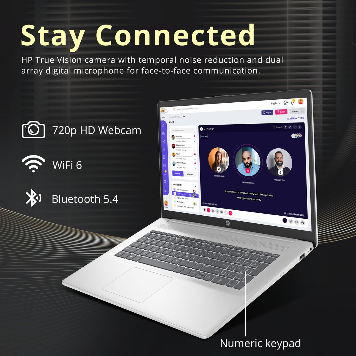 17.3" HD+ Touchscreen Laptop, AMD Ryzen 5, 16GB RAM, 1.5TB Storage, Silver B722