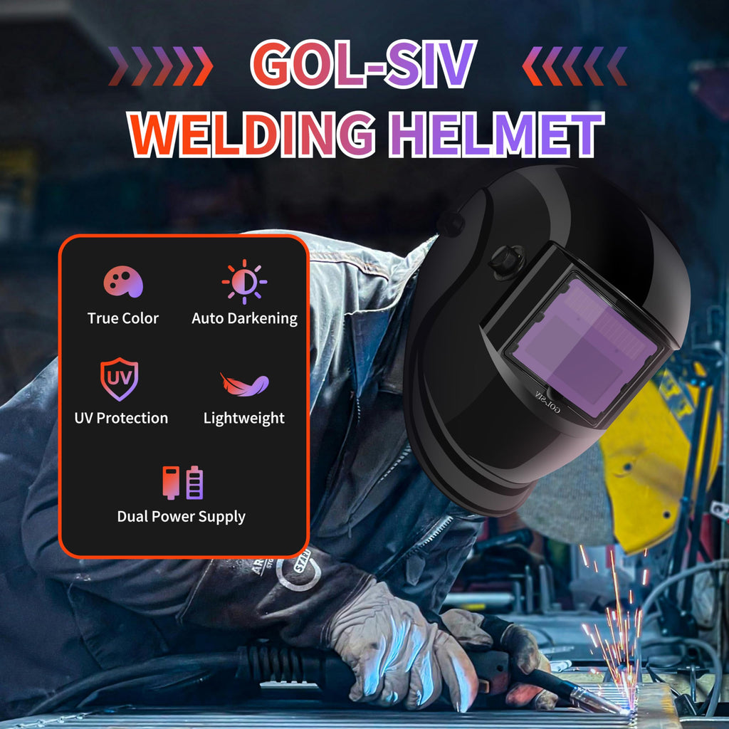 Auto Darkening Welding Helmet True Color Wide View Screen S14153