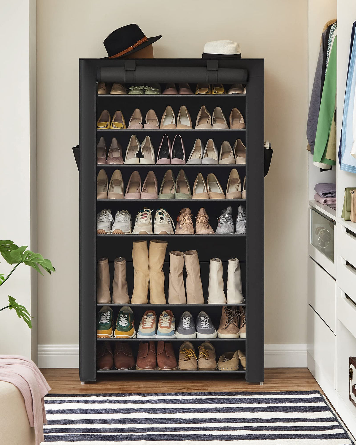 10-Tier Shoe Rack with Cover J391321