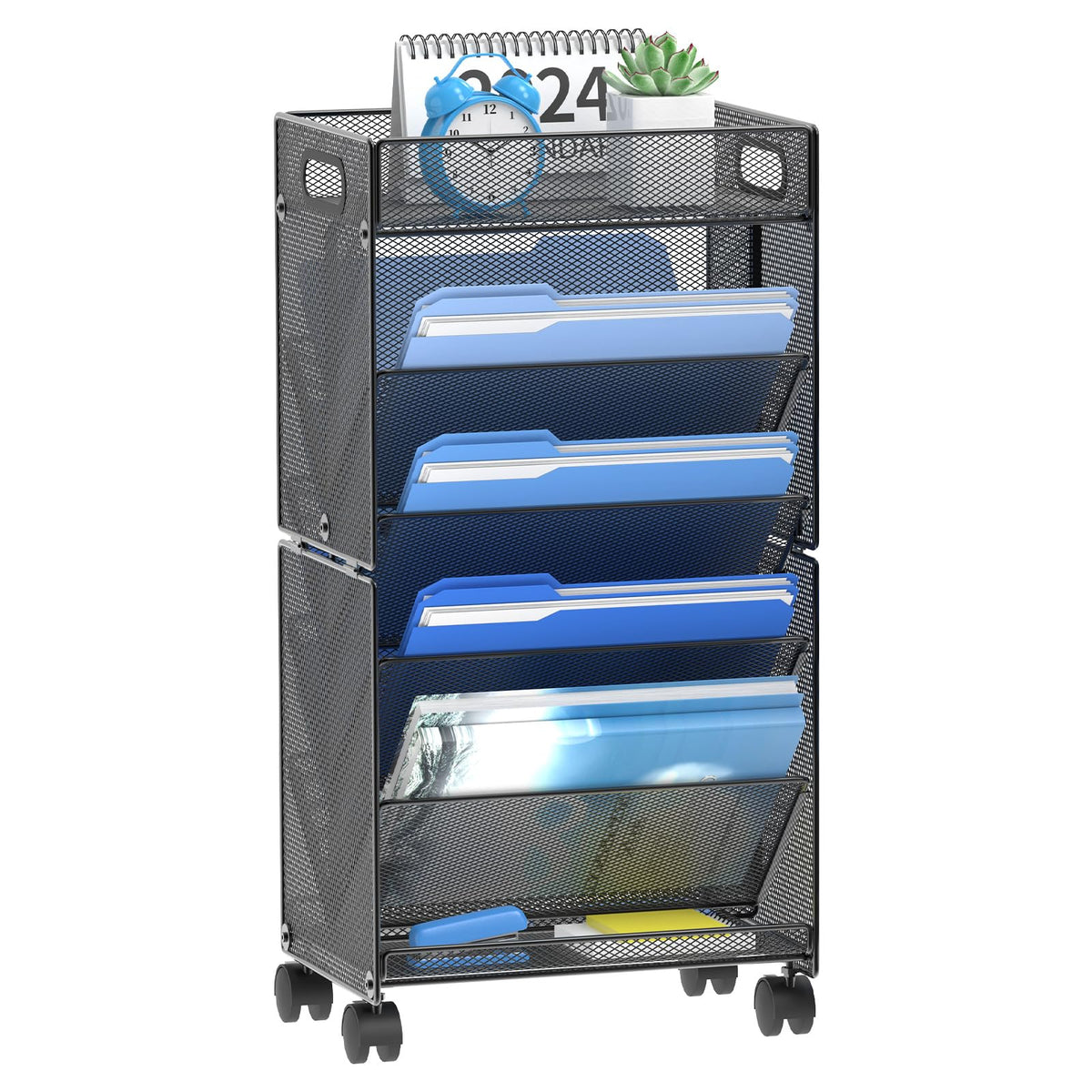 10-Tier Rolling File Cart U619255