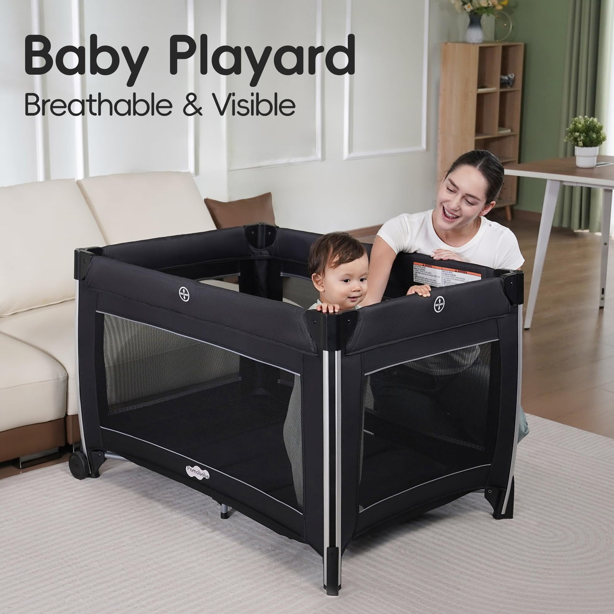 4 in 1 Baby Playards with Bassinet S551203