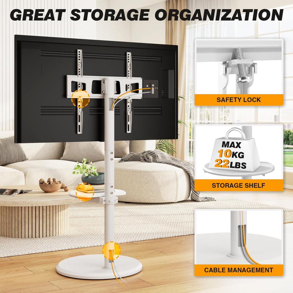 Rolling Mobile TV Stand for 32-65 Inch Flat Screen TVs B799673
