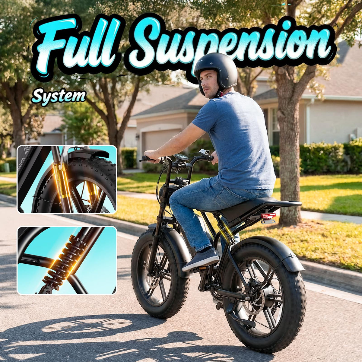 Electric Bike for Adults 48V 15Ah Fat Tire P3103