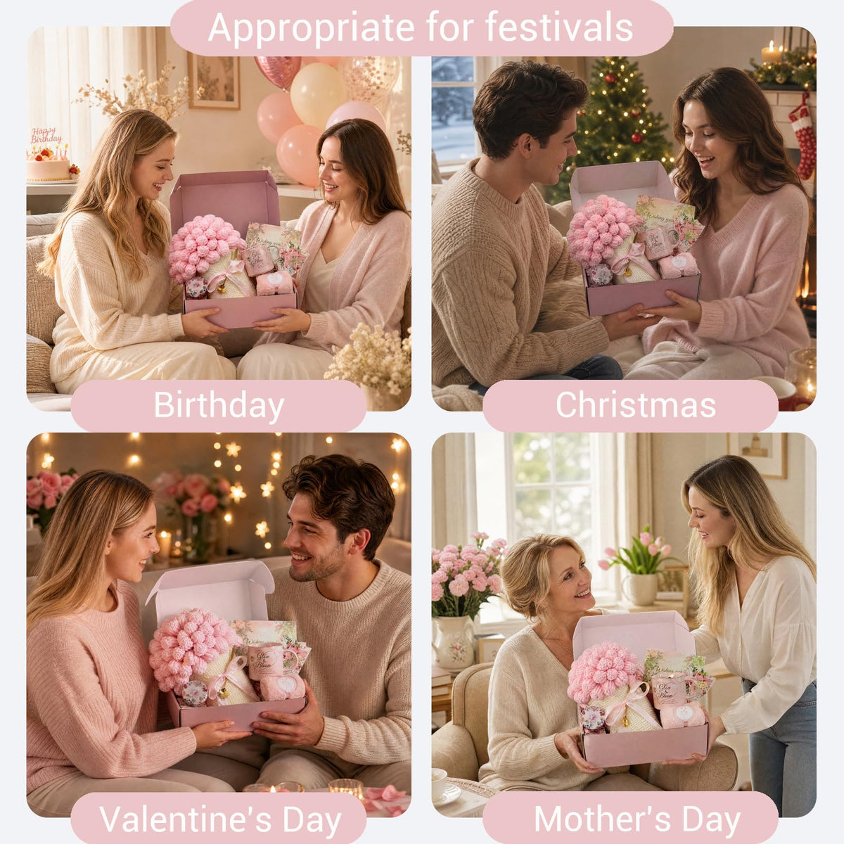 Pink Self Care Gift Basket N118