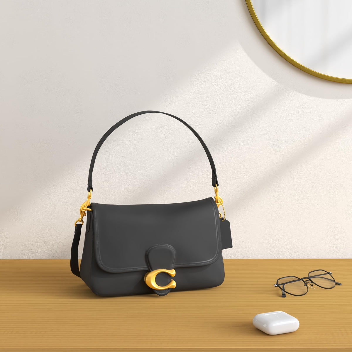 Soft Calf Leather Shoulder Bag I6103