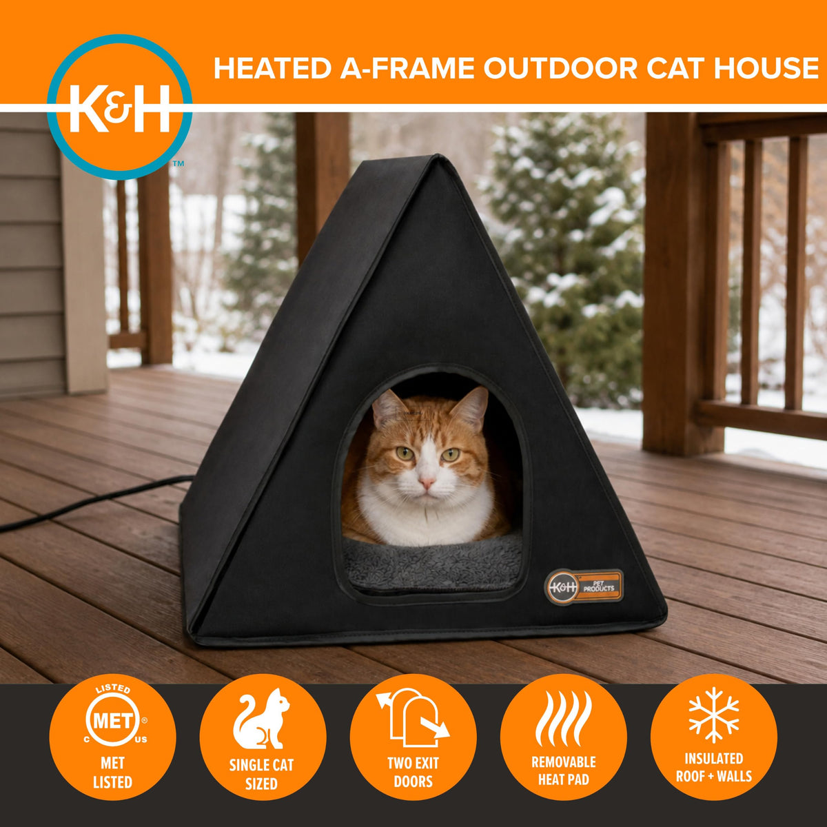 Heated Outdoor Cat House X61231