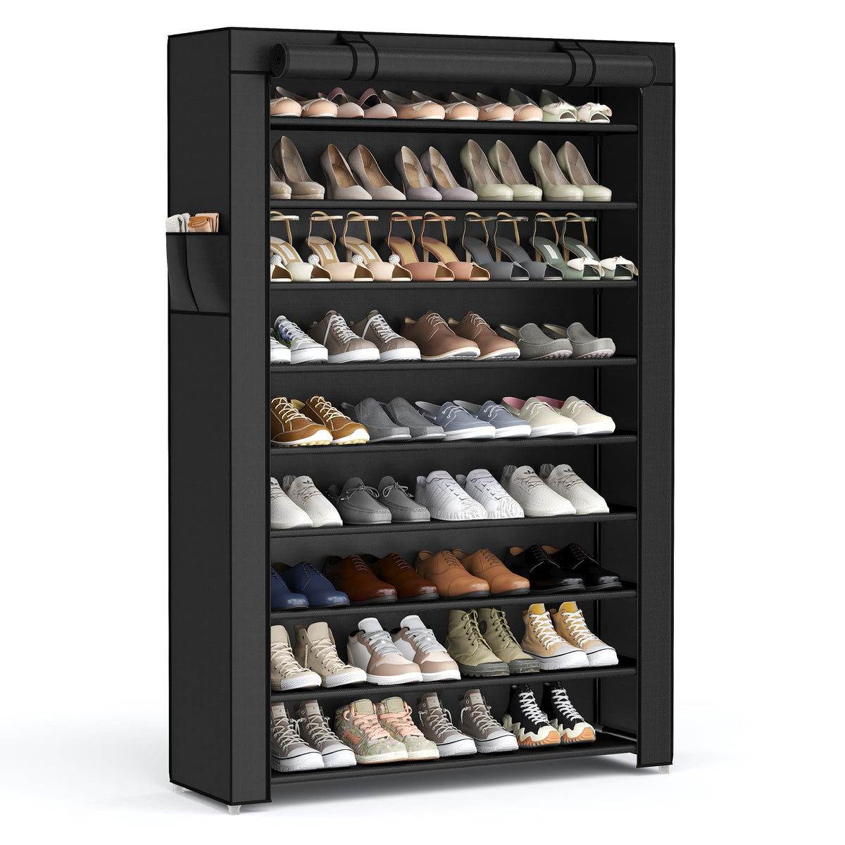 10-Tier Shoe Rack with Cover J391321