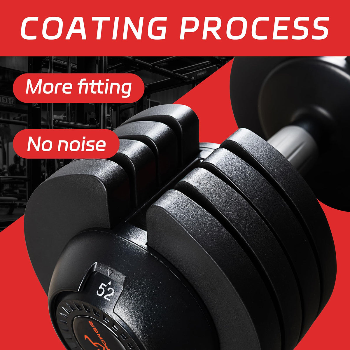 Adjustable Free Weights Dumbbells Set of 2, 52 lbs M141