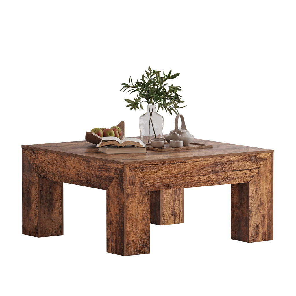 35" Wooden Square Coffee Table P4068