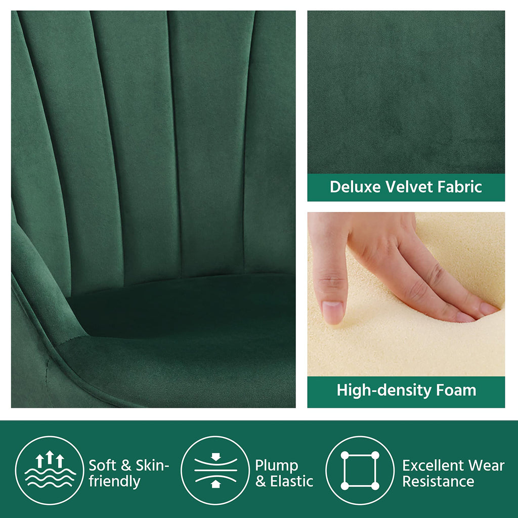 Green Upholstered Accent Chairs Set of 2 T89836