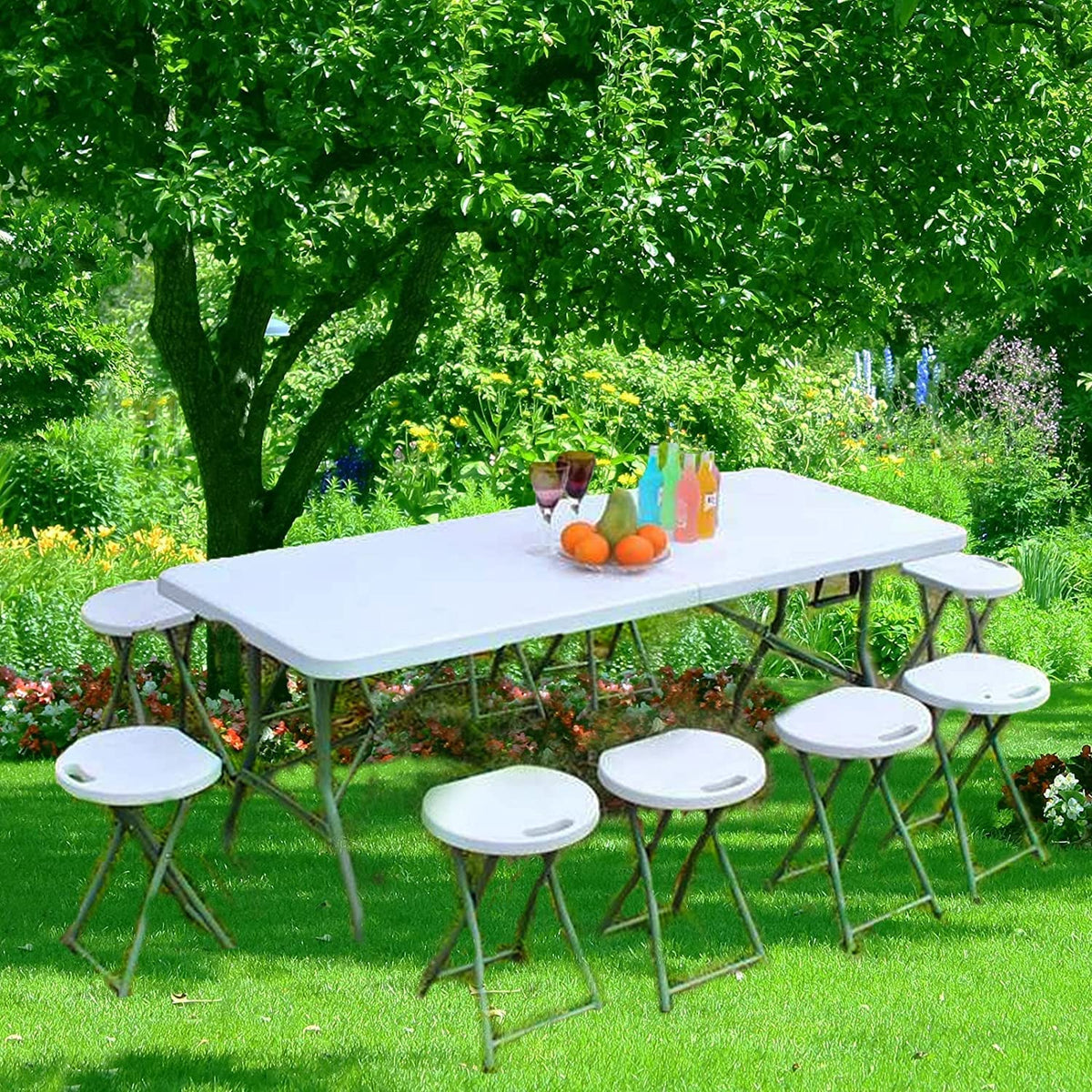 White Folding Table X6826