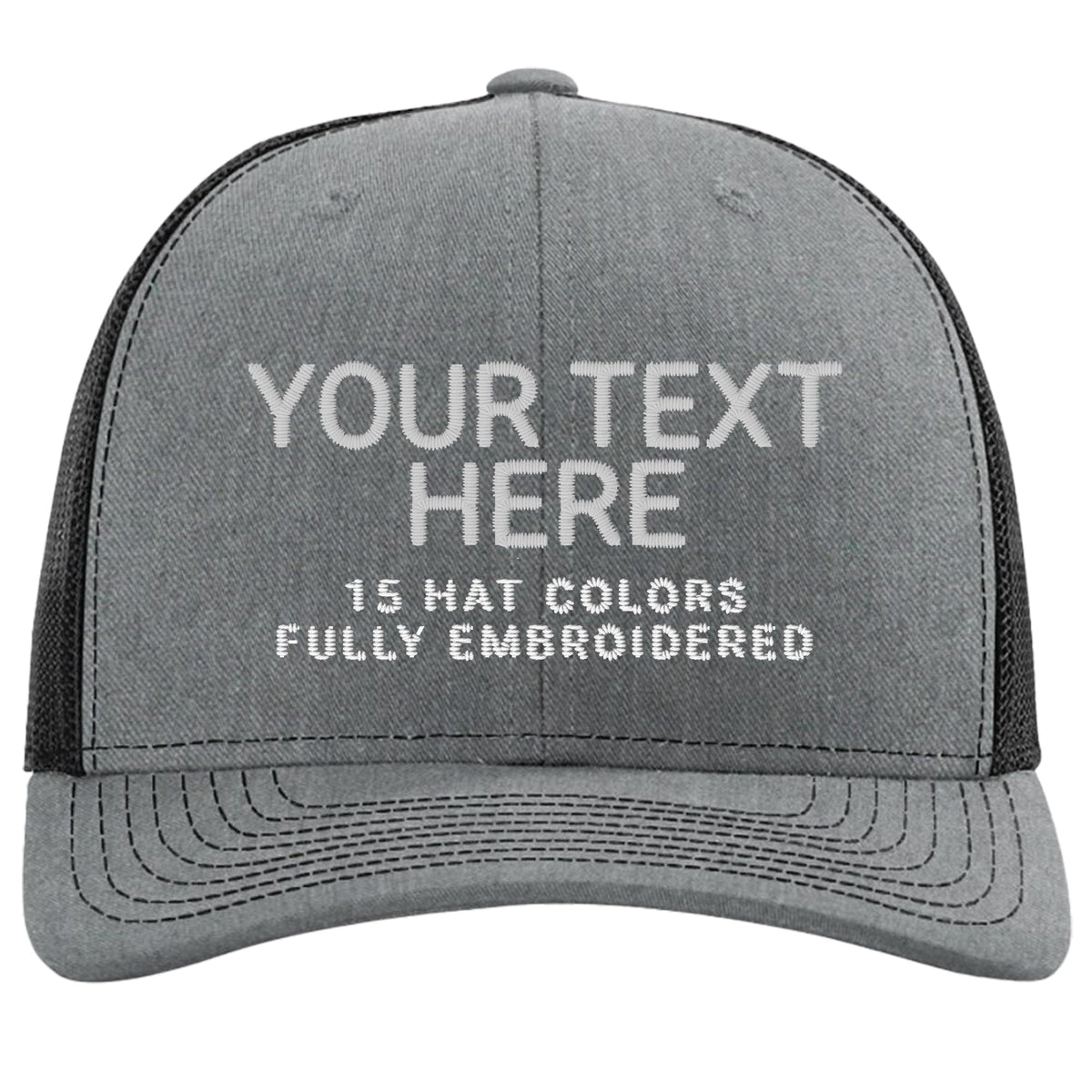 Custom Embroidered Adjustable Snapback Trucker Cap Black S2950