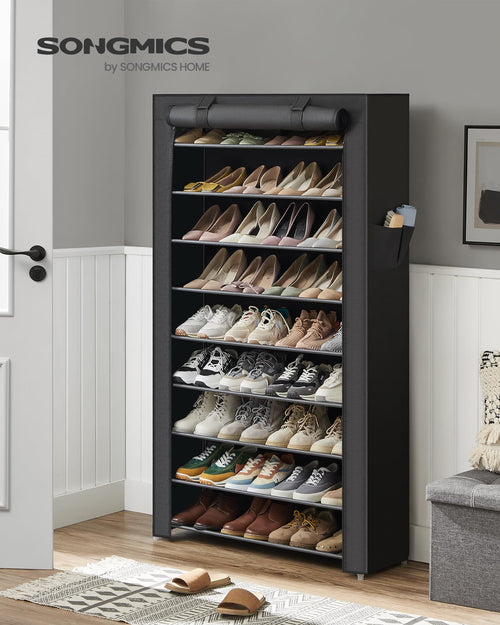 10-Tier Shoe Rack with Cover J391321