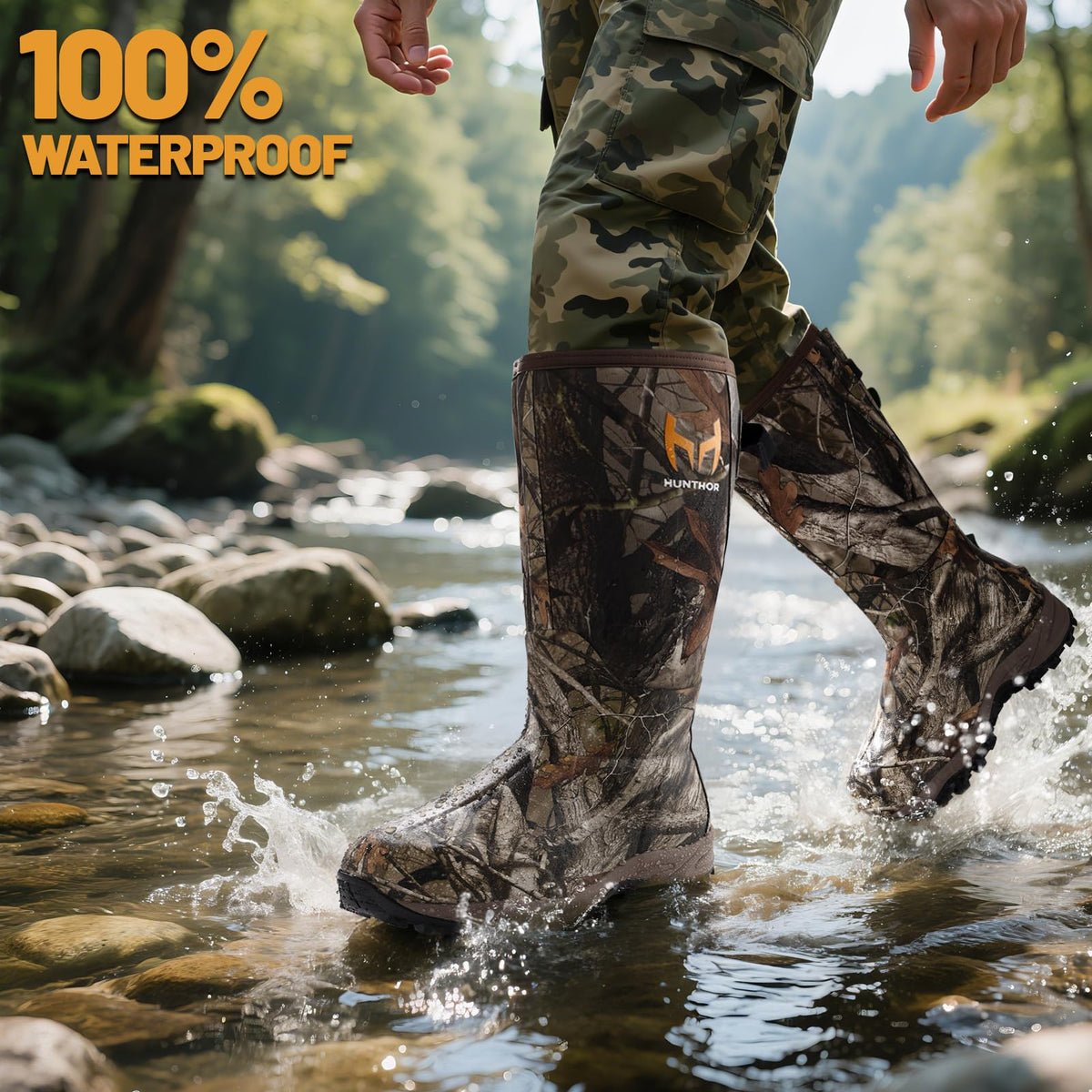 Waterproof Insulated 6mm Neoprene Rubber Hunting Boots V3456