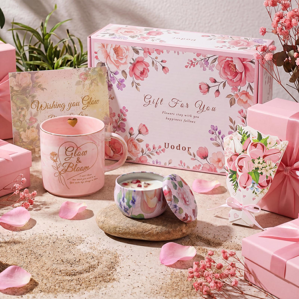 Pink Self Care Gift Basket N118